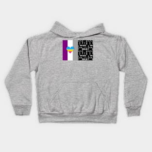 Ace + Pan, He/Him Pronouns - Identity Pride Kids Hoodie